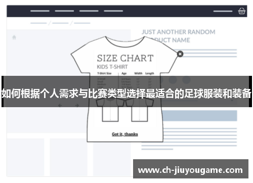 如何根据个人需求与比赛类型选择最适合的足球服装和装备